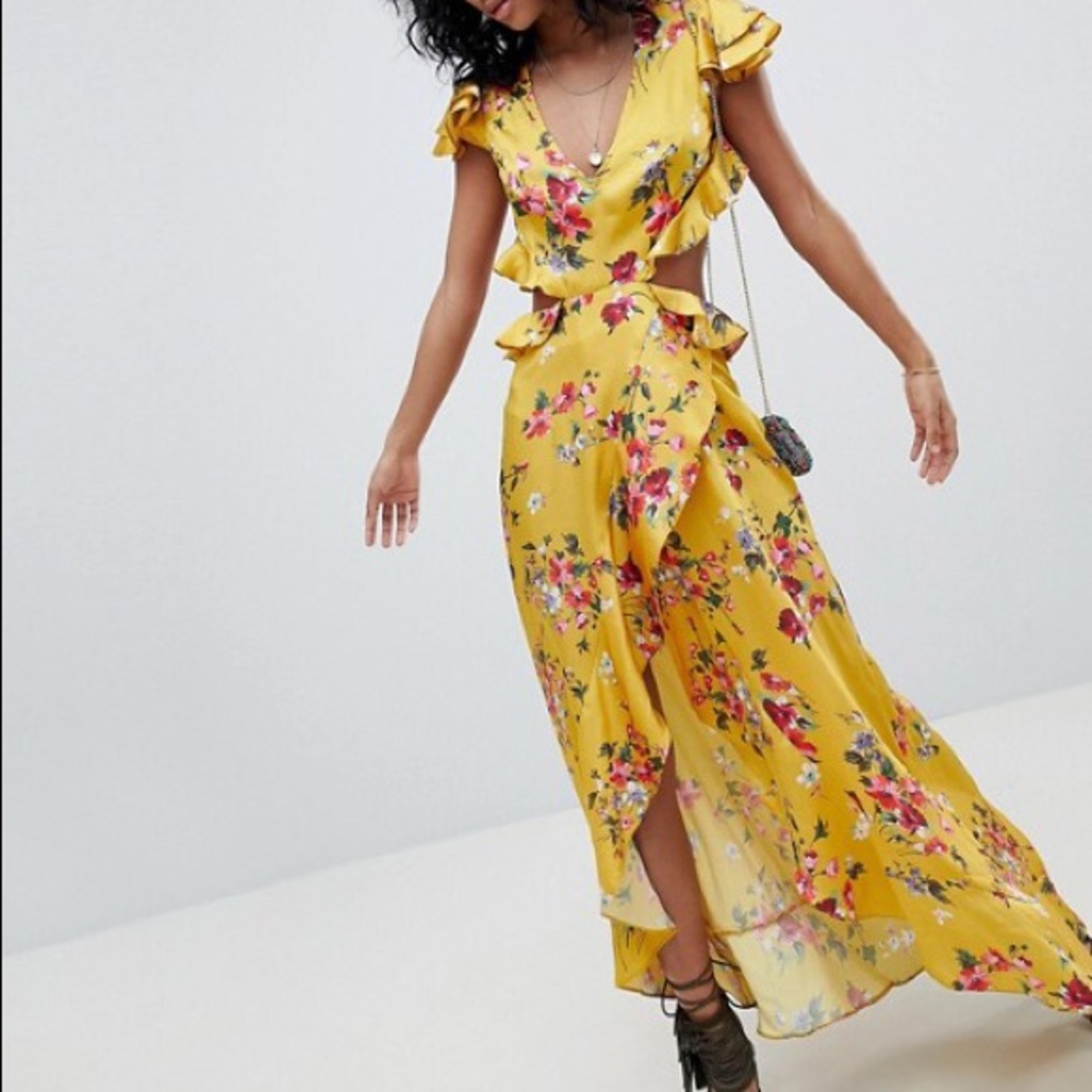 ASOS DESIGN ruffle maxi dress